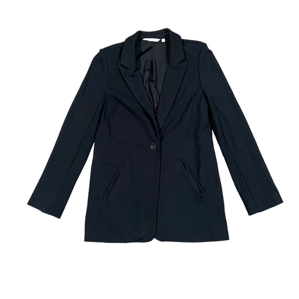 Soft Surroundings Stretch Navy Blue Blazer‎ Jacket Small
